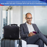 5 CITIES (40x30x10cm) Lufthansa Maximale New and Improved 2025, British Airways, Virgin Atlantic, EasyJet Reisetasche für Kabinengepäck unter dem Sitz, Schwarz