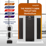 5 Cities 56x45x25 Trolley - Tasche Easyjet/British Airways/ Jet2 Maximum Kabinenzugelassener Handgepäckkoffer 60L Fassungsvermögen mit 2 Rollen Leichtes Reisen 2 Jahre Garantie - Aerolite DE