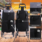 Hoppa Vollständig Isolierte, Leichte 2025 Modell 2 Räder Große 42Liter Kapazität Einkaufstrolley Tasche 95cm, 2.1kg Mit Schulterriemen 2 Jahre Garantie