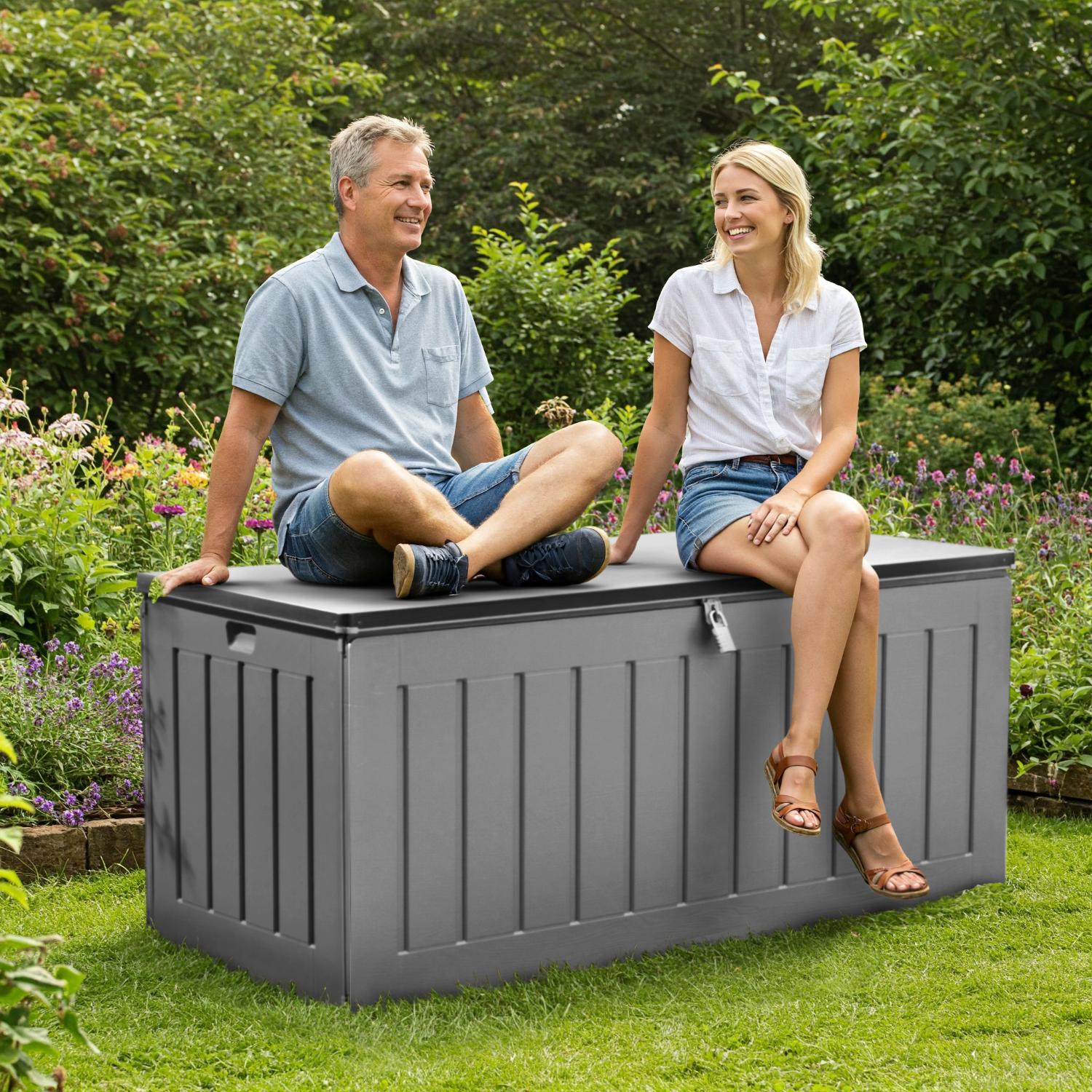 Olsen & Smith 680L/830L MASSIVE Kapazität im Freien Garten Storage Box – Packed Direct DE