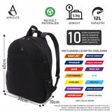 Aerolite 40x30x10 Maximalgröße Lufthansa-Rucksack, recycelt, umweltfreundlich, wasserdicht, Handgepäck, reisezugelassen für British Airways, EasyJet Swiss und Austrian Airlines mit 10 Jahren Garantie