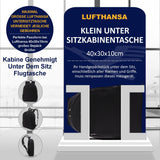 Aerolite 40x30x10 Maximalgröße Lufthansa-Rucksack, recycelt, umweltfreundlich, wasserdicht, Handgepäck, reisezugelassen für British Airways, EasyJet Swiss und Austrian Airlines mit 10 Jahren Garantie