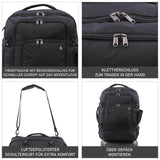 Aerolite 40 x 30 x 20 Wizz Air Rucksack in maximaler Größe, umweltfreundlich, für Handgepäck zugelassen, Reisetasche, leichte Umhängetasche, Flugrucksack mit YKK-Reißverschlüssen, 5 Jahre Garantie
