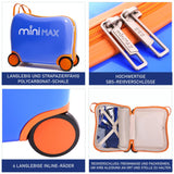 Aerolite MiniMax Kinder-Ride-On-Koffer, passend für 45x36x20cm, EasyJet, maximale Größe, Kinder-Handgepäck mit Rollen, 29 l (blau)