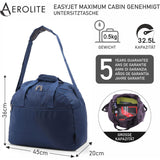 Aerolite Easyjet Reisetasche 45x36x20, maximale Größe Handgepäck Leicht Unter Dem Sitz Kabinengepäck Flugtasche, 5 Jahre Garantie