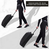 5 Cities Leichtgewicht Handgepäck Kabinentrolley Rollkoffer Gepäck Reisetasche Bordgepäck mit Rädern für Easyjet, Ryanair, British Airways, Jet 2 und viele andere Airlines 55x35x20cm 42L (Schwarz)