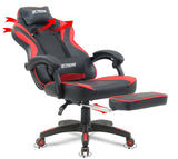 Olsen & Smith XTREME Gaming-Stuhl, neues und verbessertes Modell 2025, ergonomischer Büro-Schreibtisch-PC-Computer-Relax-Drehstuhl, abnehmbare gepolsterte Kopfstütze, Lordosenstützkissen und Fußstütze