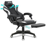 Olsen & Smith XTREME Gaming-Stuhl, neues und verbessertes Modell 2025, ergonomischer Büro-Schreibtisch-PC-Computer-Relax-Drehstuhl, abnehmbare gepolsterte Kopfstütze, Lordosenstützkissen und Fußstütze