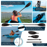 Aqua Spirit Aufblasbares Kajak 2025, 10'5”/13’5”/, 1 oder 2 Personen komplettes Kajak-Set mit Paddel, Rucksack, Doppelhubpumpe und mehr Zubehör, Erwachsene Anfänger, Experten, 3 Jahre Garantie