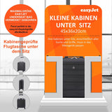 Aerolite 45x36x20cm Koffer Handgepäck easyJet Maximale Größe ABS Cabin Baggage Hartschale Untersitz Bordkoffer Flugtasche mit 4 Rollen 5 Jahre Garantie - Aerolite DE