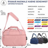 Aerolite New 2025 Ryanair (40x20x25cm) Maximale Größe der Kabinenreisetasche - Nehmen Sie den Max an Bord, Zugelassen für Lufthansa