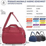 Aerolite New 2025 Ryanair (40x20x25cm) Maximale Größe der Kabinenreisetasche - Nehmen Sie den Max an Bord, Zugelassen für Lufthansa