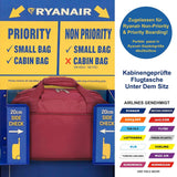 Aerolite New 2025 Ryanair (40x20x25cm) Maximale Größe der Kabinenreisetasche - Nehmen Sie den Max an Bord, Zugelassen für Lufthansa