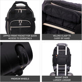 Aerolite Ryanair Rucksack mit 2 Rädern, umweltfreundlich, mit ausziehbarem Griff, Reisegepäck, 40 x 20 x 25 cm, gesteppt, Schwarz , Rucksack - Aerolite DE
