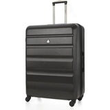 Aerolite XL Große Leichter ABS Hartschale 4 Rollen Trolley Koffer Reisekoffer Hartschalenkoffer Rollkoffer Gepäck, 79cm, Kohlegrau - Aerolite DE