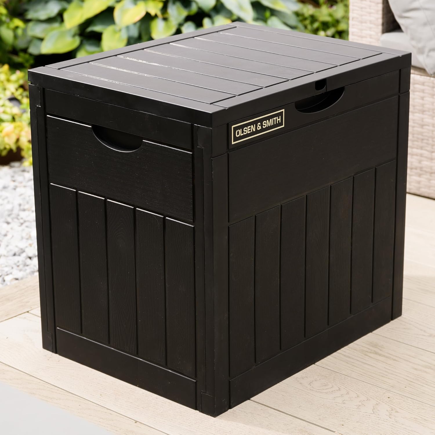 garten aufbewahrung kunststoff Olsen & Smith 126L Kapazität Outdoor Garten Kunststoff Aufbewahrungsbo – Packed Direct DE