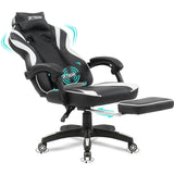 Olsen & Smith XTREME Gaming-Stuhl, neues und verbessertes Modell 2025, ergonomischer Büro-Schreibtisch-PC-Computer-Relax-Drehstuhl, abnehmbare gepolsterte Kopfstütze, Lordosenstützkissen und Fußstütze