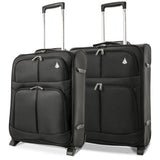 Aerolite (56x45x25cm) Leichtes Kabinen- oder Handgepäck (x2 Set) | mit 2 Rädern